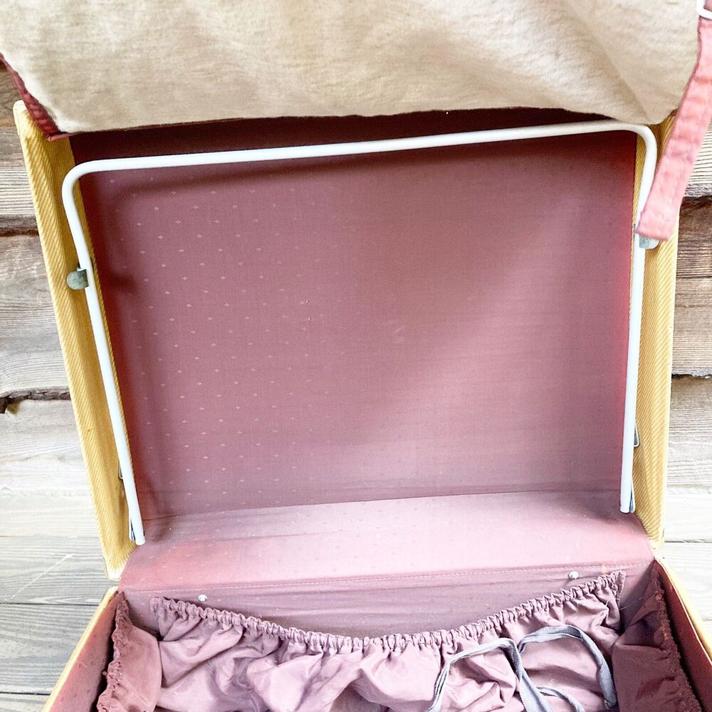Vintage Tweed Train Case Kleber Luggage - Picture 5 of 8